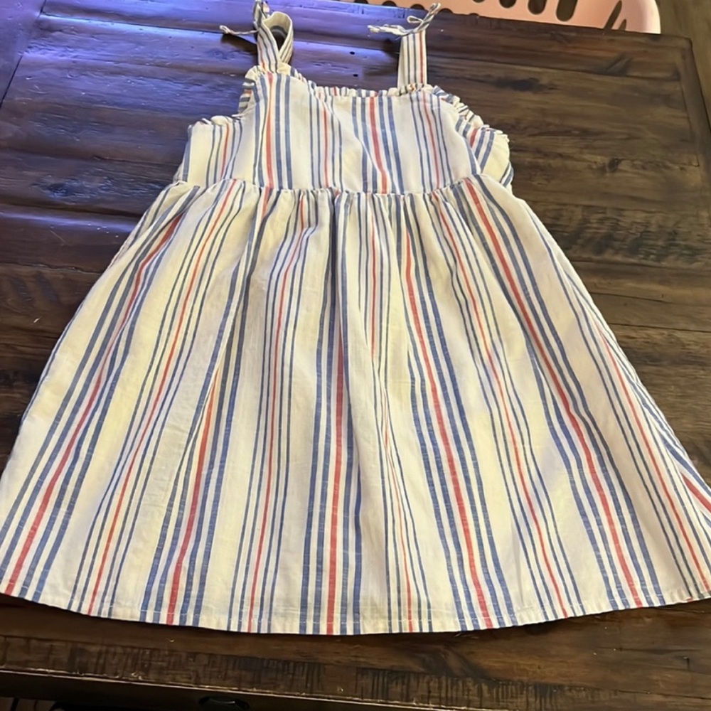 Cat & Jack Blue and Red Smocked Sundress Sleeveless